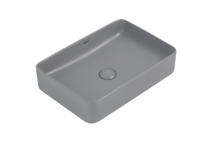 Накладная раковина Abber Rechteck 51 серая матовая