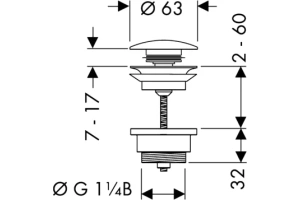 Смеситель Hansgrohe Finoris с донным клапаном хром - 3