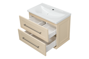 Тумба под раковину Misty Марта 70 бежевая матовая - 2