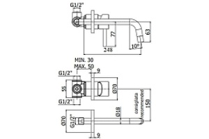 Смеситель для раковины Paffoni Light LIG007HG70 Золото медовое - 2