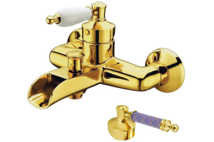 Смеситель для ванны Boheme Vogue золото с фиолетовым