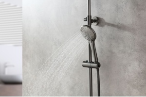 Душевая стойка Lemark Bronx c термостатом, графит LM3770GM - 3