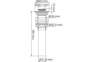 Донный клапан для раковины Wasserkraft золото - 2