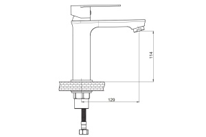 Смеситель для раковины GPD Provido хром - 2