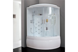 Душевой бокс Royal Bath 170x100 L профиль белый стекло прозрачное - 2