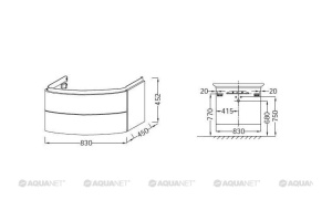 Тумба под раковину Jacob Delafon Presquile 45 см (EB1104-M47) - 2