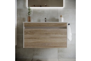 Тумба под раковину подвесная Sancos Smart 90 белый глянцевый - 2