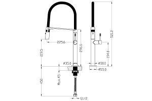 Смеситель для кухни Boheme Uno сталь матовый - 2