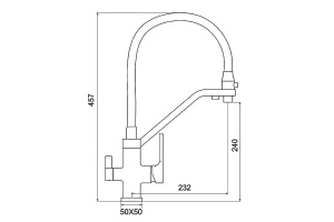 Смеситель для кухни Gappo черный хром - 3