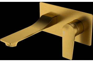 Смеситель для раковины Wasserkraft Aisch золото матовый