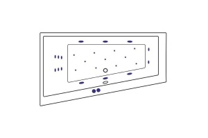 Акриловая ванна Excellent Sfera Slim 170х100 левая белая золото с гидромассажем - 2