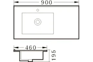 Раковина мебельная Sanvit 90 L белый - 3