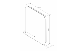 Зеркало Misty Адхил 60х70 с подсветкой и подогревом - 3
