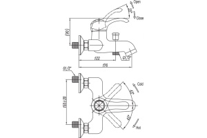 Смеситель для ванны Cezares Lira бронза (LIRA-C-VDM1-02) - 3