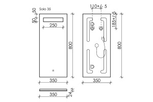 Зеркало Sancos Solo 35х80 с подсветкой - 3