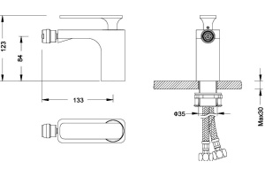 Смеситель Timo Torne 4362/03F для биде - 2