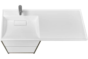 Тумба с раковиной Aquaton Лондри 60 темное дерево-белый - 2