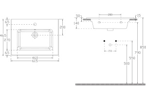 Раковина накладная Allen Brau Fantasy Flat 61.5x46.5 белый - 2