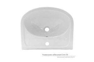 Тумба с раковиной Misty Поло 50 светлое дерево - черная - 3