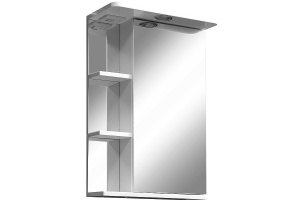 Зеркало-шкаф Stella Polar Концепт Нелея 45 R с подсветкой белый