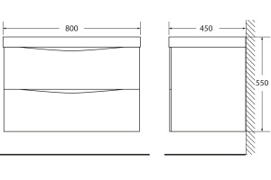 Тумба с раковиной BelBagno Marino 80 capucino lucido - 3