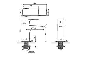 Смеситель для раковины Excellent Keria черный матовый - 3