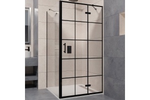 Душевой уголок RGW Passage PA-77B R 120x100 профиль черный стекло прозрачное