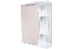 Зеркало-шкаф Onika Луна 60 L с подсветкой, белый (206013)