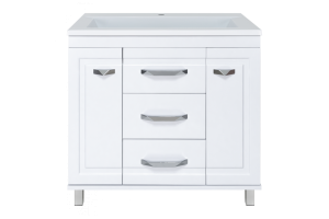 Тумба под раковину Misty Терра 90 белая глянцевая