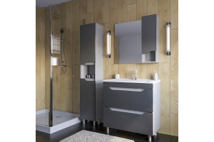 Зеркало-шкаф Stella Polar Абигель 80 серый - 3