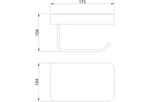 Держатель туалетной бумаги с полкой Abber Westen золотой - 3