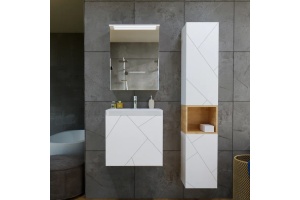 Тумба для комплекта Бриклаер Кристалл 50 белая матовая - 2