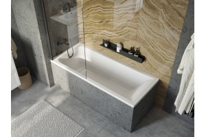 Акриловая ванна STWORKI Стокгольм 165x70 с каркасом, прямоугольная, российская, пристенная, встраиваемая - 3