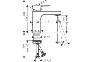 Смеситель для раковины Hansgrohe Vernis Shape хром - 2