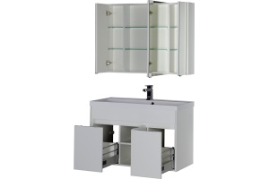 Мебель для ванной Aquanet Латина 100 белая - 3