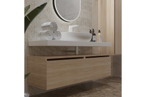 Тумба Armadi Art Flat Valessi Uno-S 140 подвесная светлое дерево