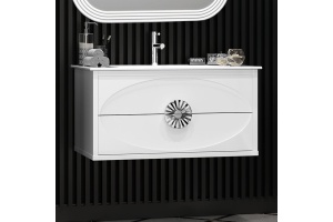 Тумба с раковиной Opadiris Ибица 90 подвесная, фурнитура хром