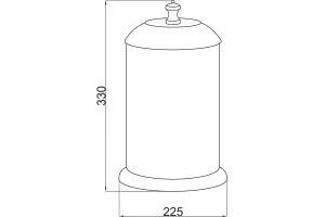 Ведро для мусора Boheme Vogue хром - белый - 2