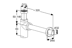 Сифон для раковины Kludi 1002005-00 Хром - 2