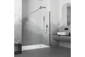 Душевая перегородка RGW Walk In WA-010B 90х195 профиль черный стекло прозрачное - 2