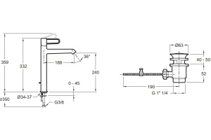 Смеситель для раковины Jacob Delafon Odeon Rive Gauche черный матовый - 3