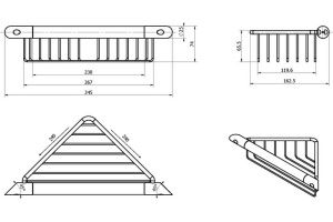 Поручень Black&White Swan SN-2155 с полкой - 2
