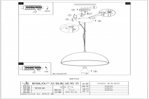 Подвесной светильник Eglo Gaetano 1 94935 - 2