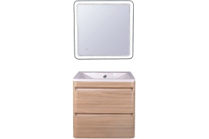 Мебель для ванной Style Line Атлантика 60 Люкс Plus, подвесная, ясень перламутр