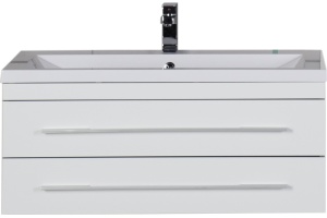 Тумба с раковиной Aquanet Верона 100 подвесная белая - 3
