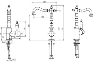 Смеситель Boheme Tradizionale Chromo 262 для раковины - 2