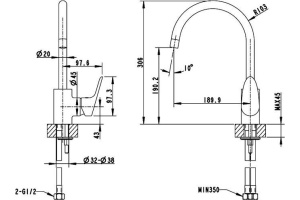 Смеситель Bravat Drop F74898C-1A для кухонной мойки - 3
