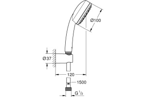 Душевой гарнитур Grohe Tempesta Cosmopolitan 26084002 - 2