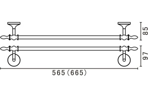 Полотенцедержатель Art&max BOHEMIA (AM-E-4224-Br) - 3