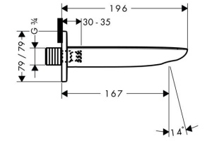 Излив Hansgrohe Puravida 15412400 для ванны - 2
